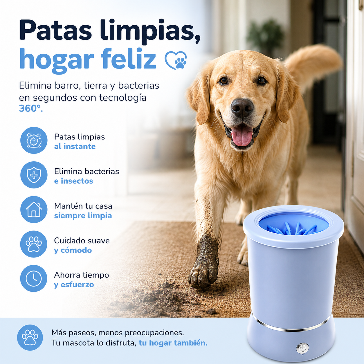Lava Patas Electrico de Mascotas