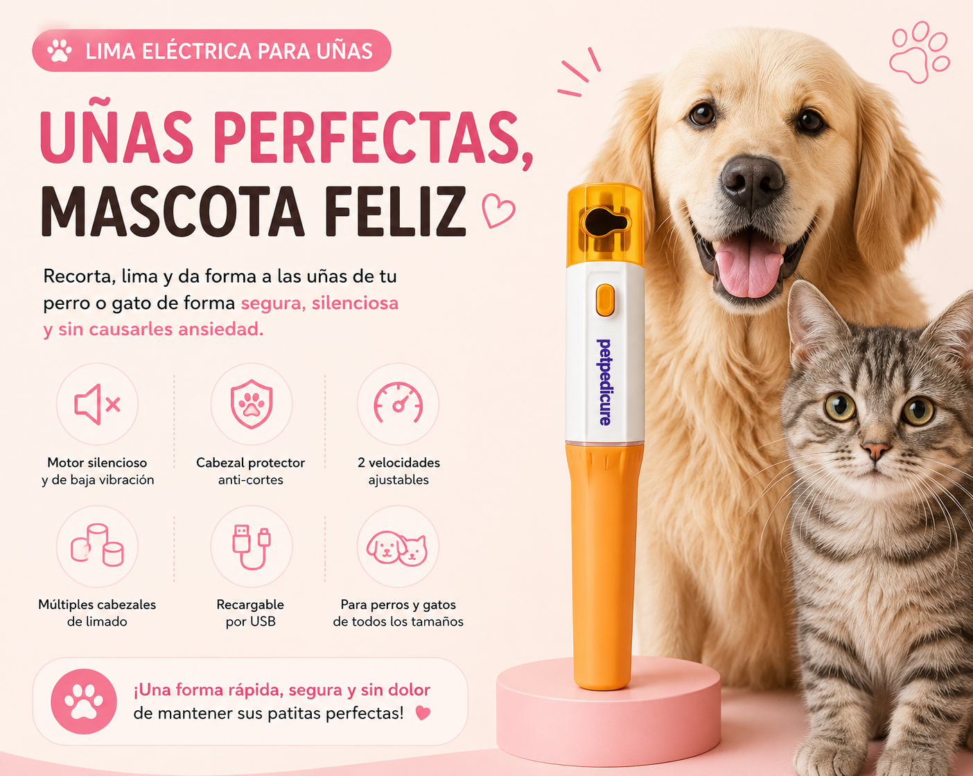 Lima Para Uñas Electrico Mascotas